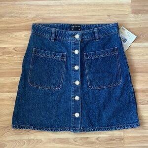 Frank & Oak | Denim Button Front Skirt Size Small